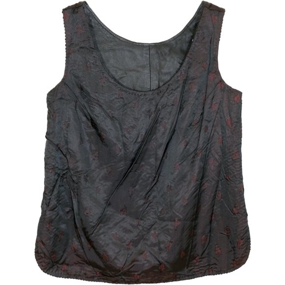 Vintage Leather High Waist Skirt and Tank with Sequins - 2 Piece Set - Size MD - Picture 10 of 16